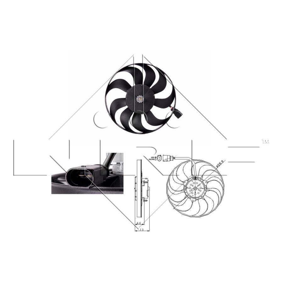 Ventola di raffreddamento motore NRF 47381