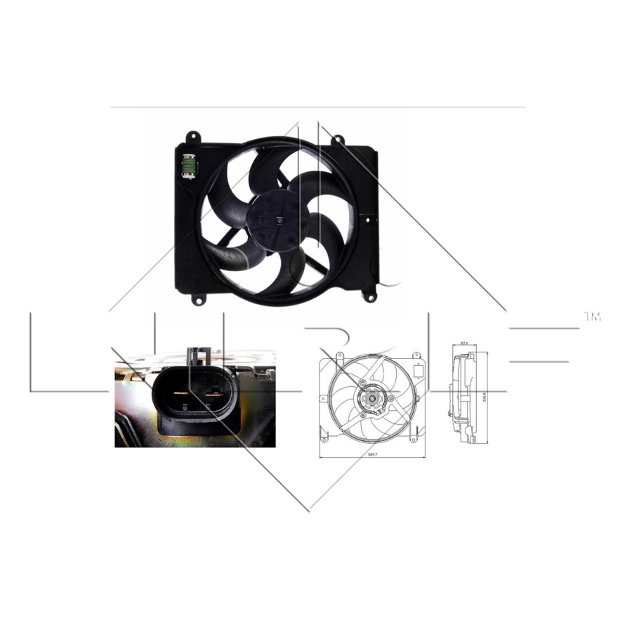 Ventola di raffreddamento motore NRF 47255