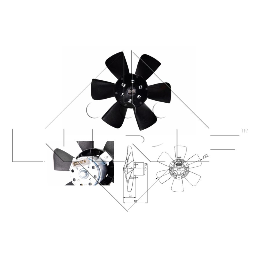 Ventola di raffreddamento motore NRF 47390