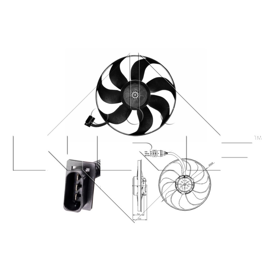 Ventola di raffreddamento motore NRF 47393