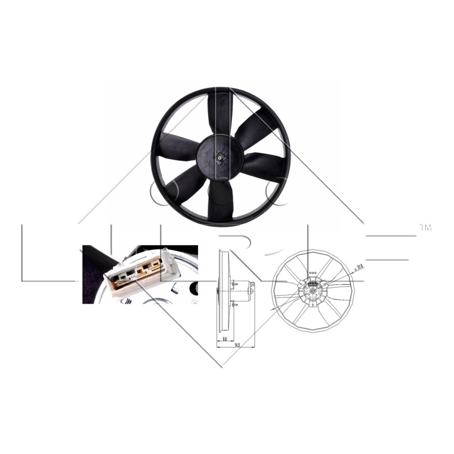 Ventola di raffreddamento motore NRF 47402