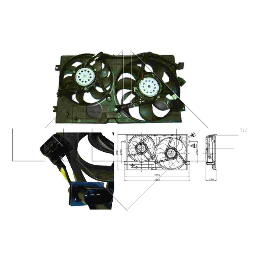 Ventola di raffreddamento motore NRF 47403