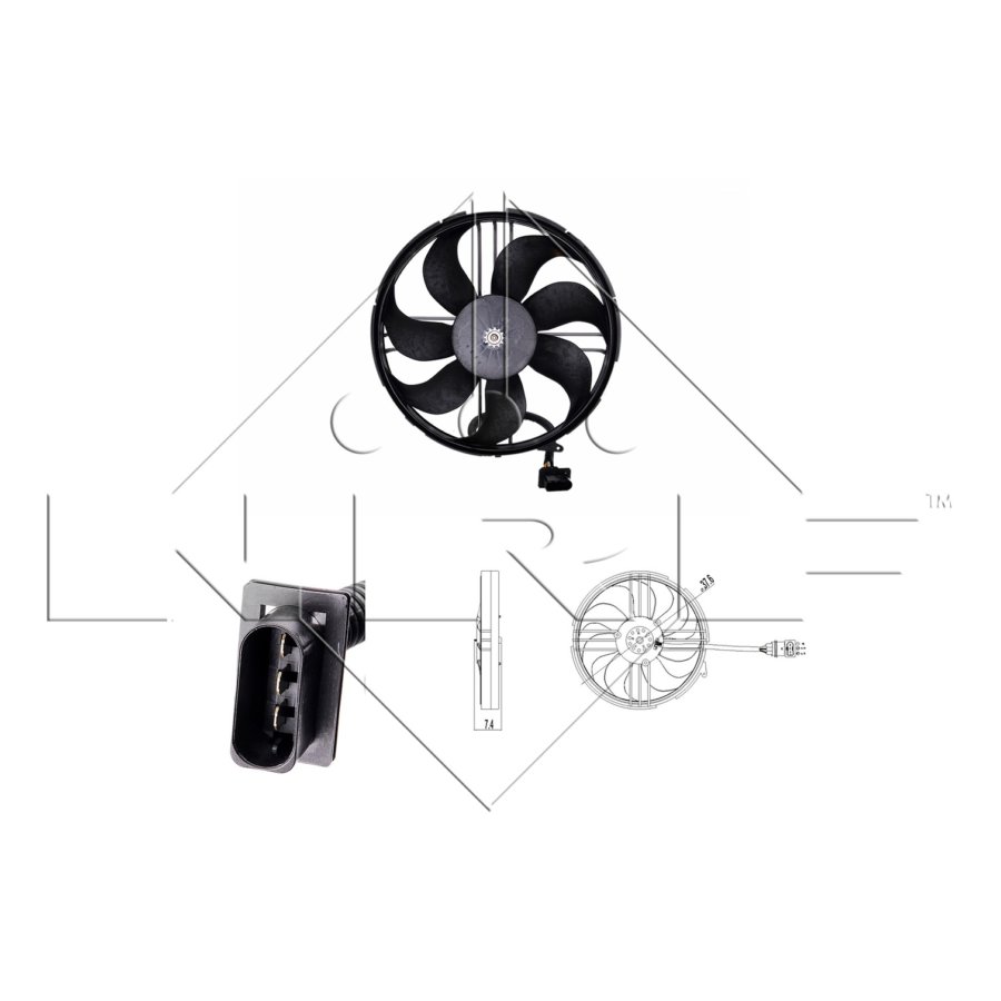Ventole Raffreddamento Motore RC 30mm Nero - ARRAROWN Per Motori 40/42mm