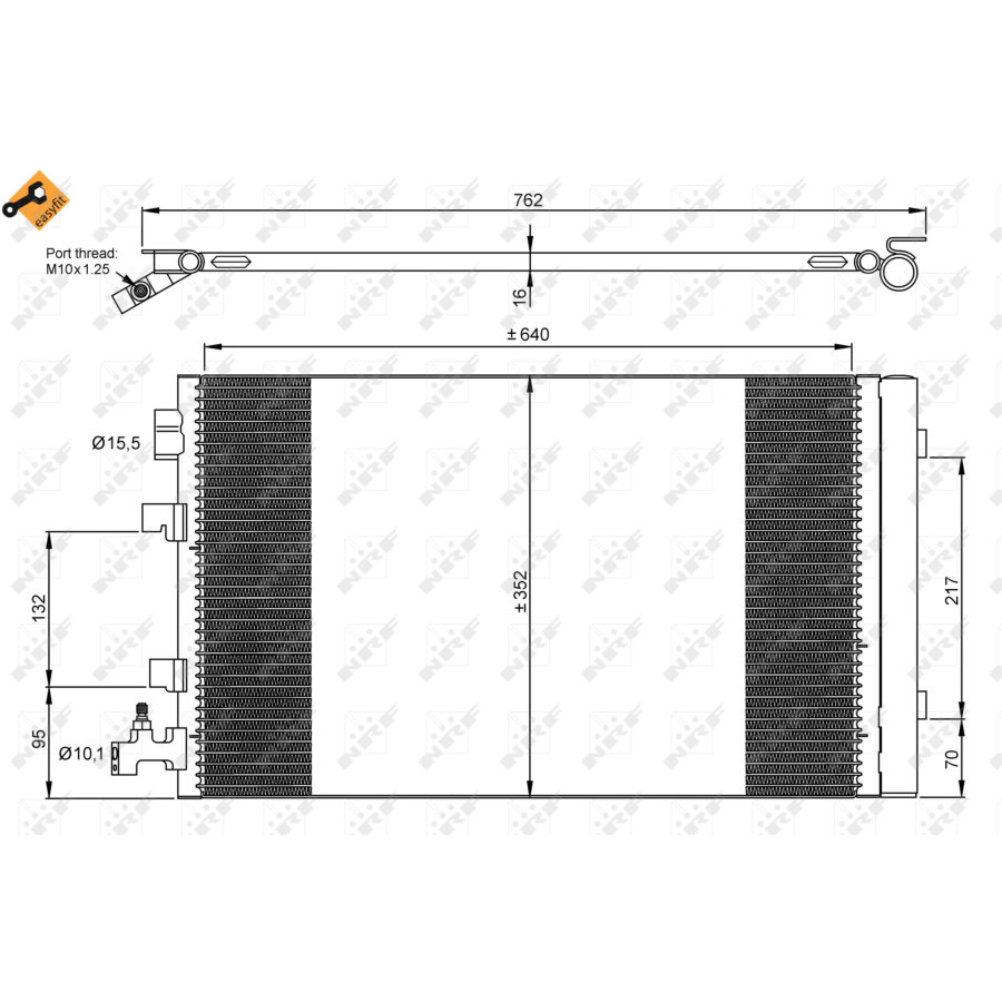 Condensatore con essiccatore NRF 35932 EASY FIT