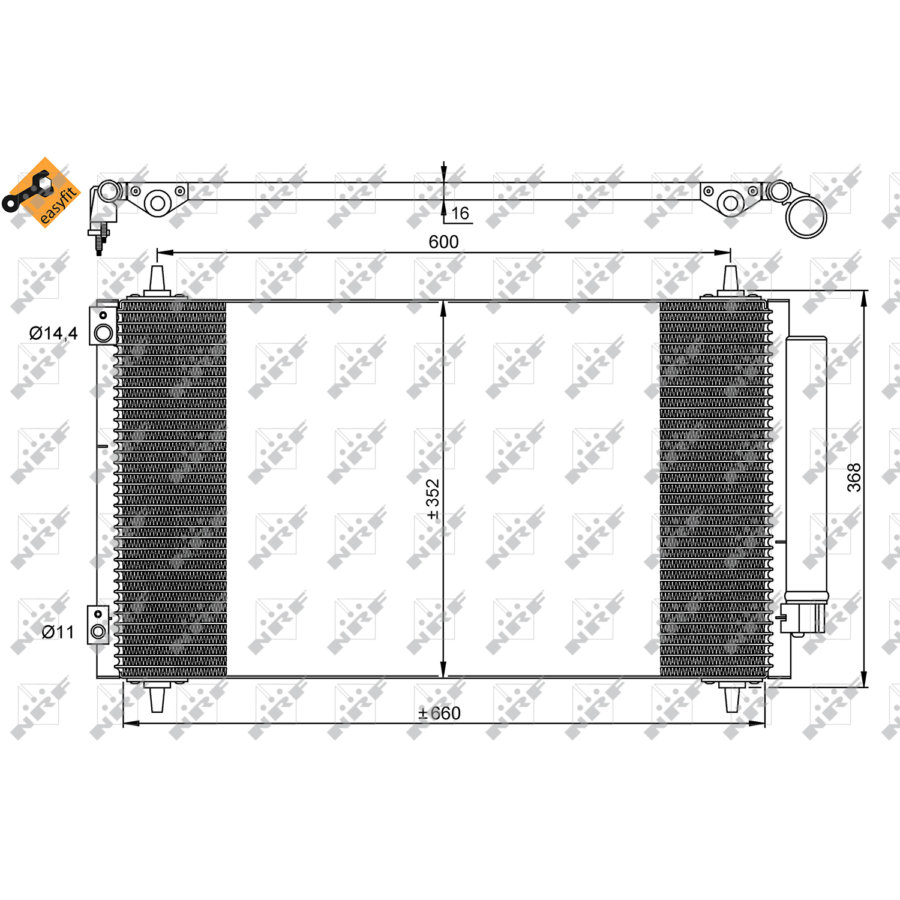 Condensatore con essiccatore NRF 35935 EASY FIT