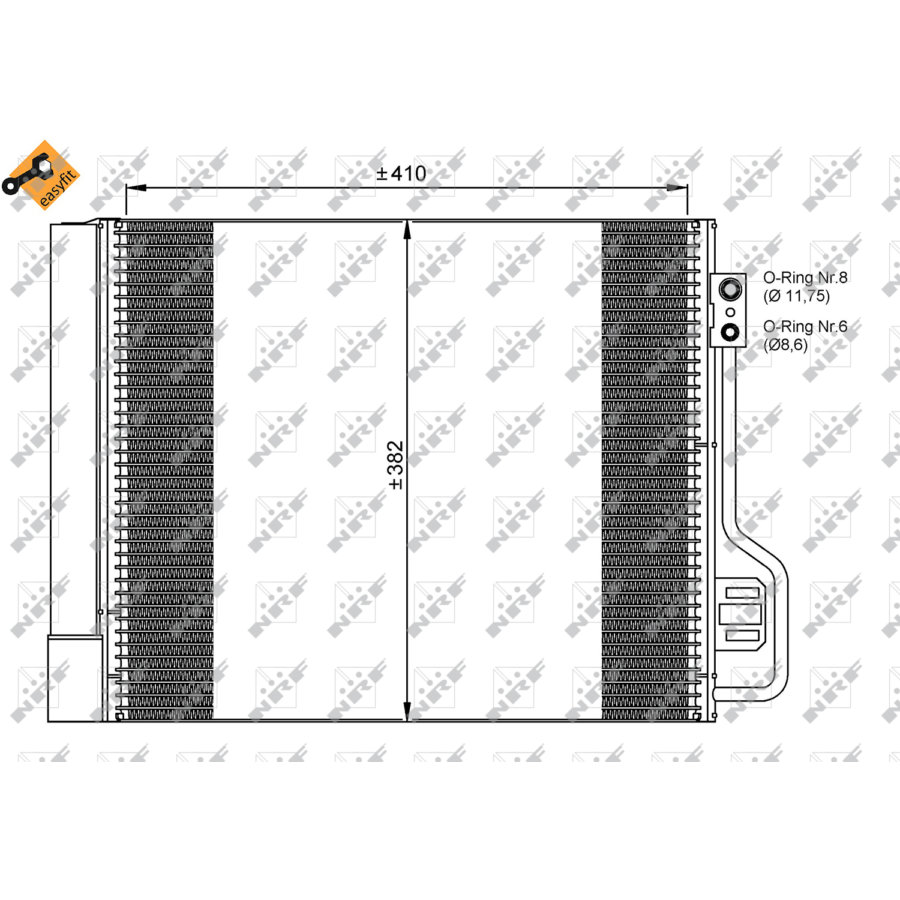 Condensatore con essiccatore NRF 35937 EASY FIT