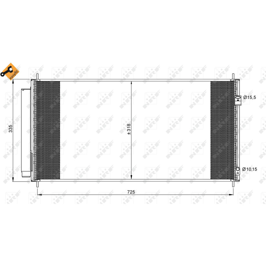 Condensatore con essiccatore NRF 35943 EASY FIT