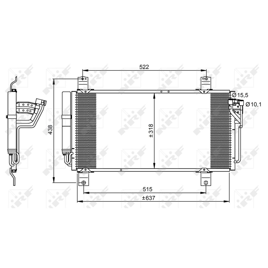 Condensatore con essiccatore NRF 35949 EASY FIT