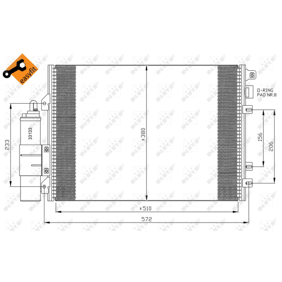 Condensatore con essiccatore NRF 35967 EASY FIT