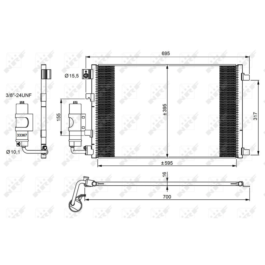 Condensatore con essiccatore NRF 35973 EASY FIT