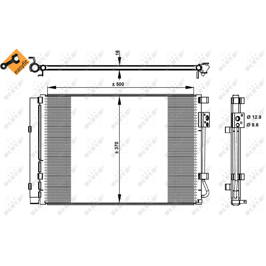 Condensatore con essiccatore NRF 35997 EASY FIT