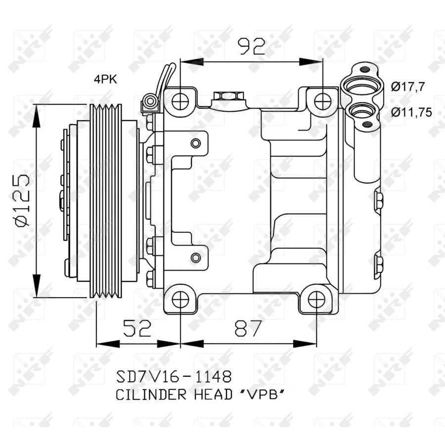 Compressore aria condizionata NRF 32743 EASY FIT