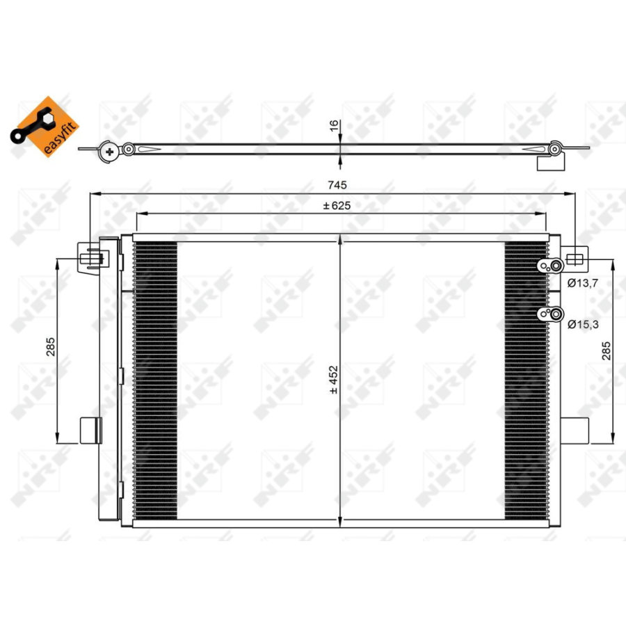 Condensatore con essiccatore NRF 350041 EASY FIT