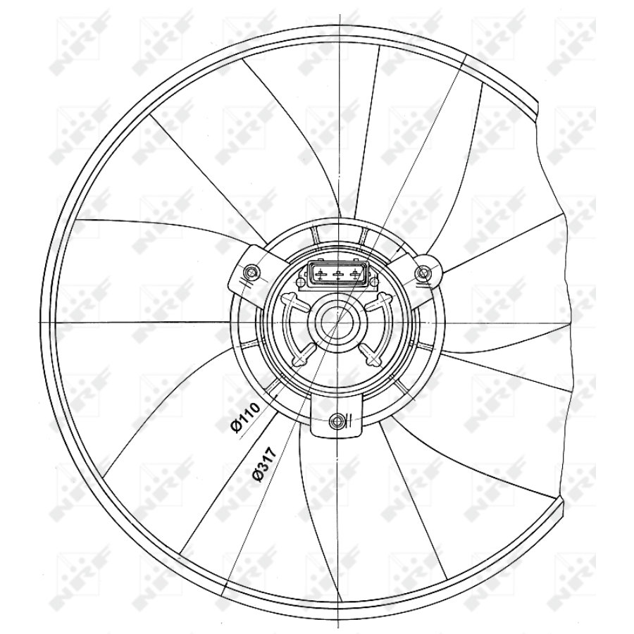 Ventola di raffreddamento motore NRF 47660