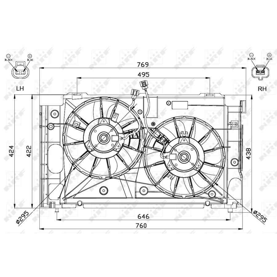 Ventola di raffreddamento motore NRF 47568