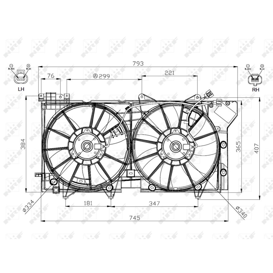 Ventola di raffreddamento motore NRF 47573