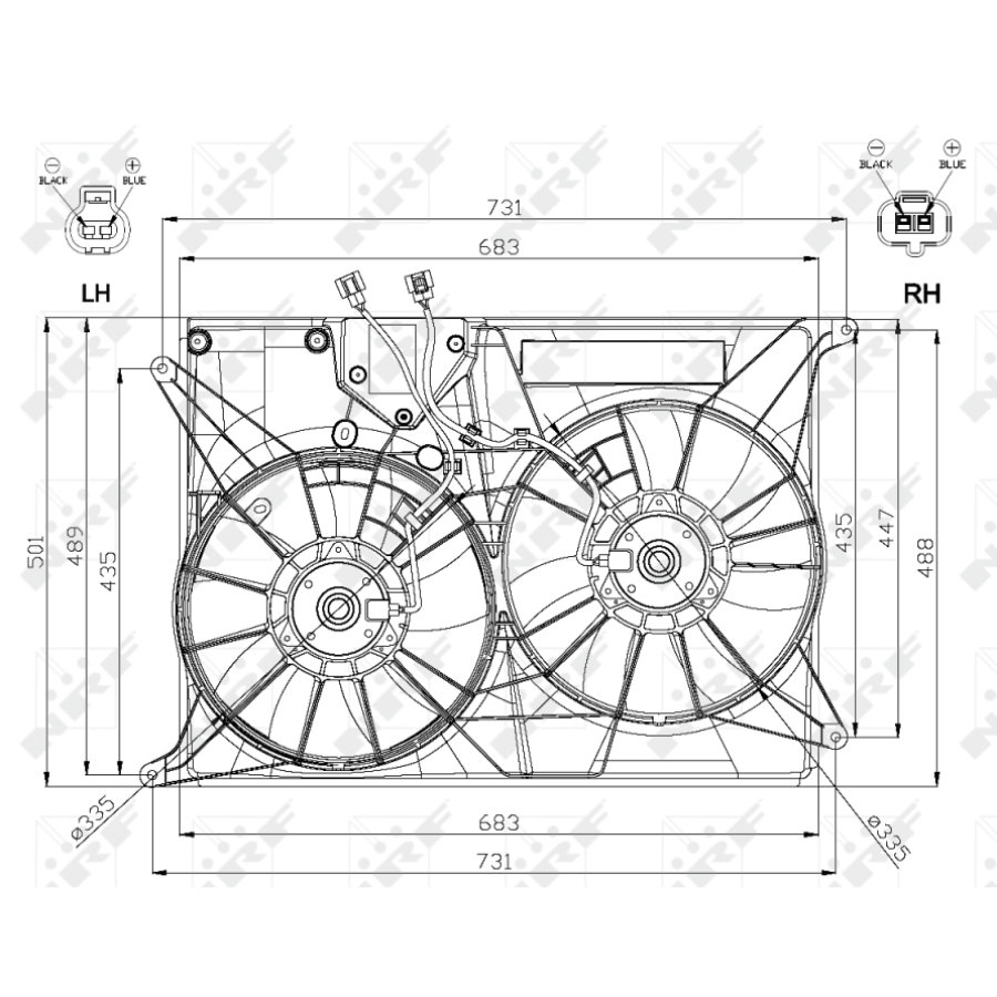 Ventola di raffreddamento motore NRF 47574