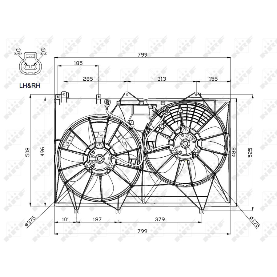 Ventola di raffreddamento motore NRF 47579