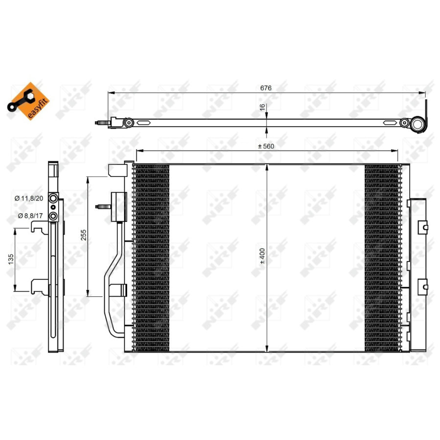 Condensatore con essiccatore NRF 350044 EASY FIT