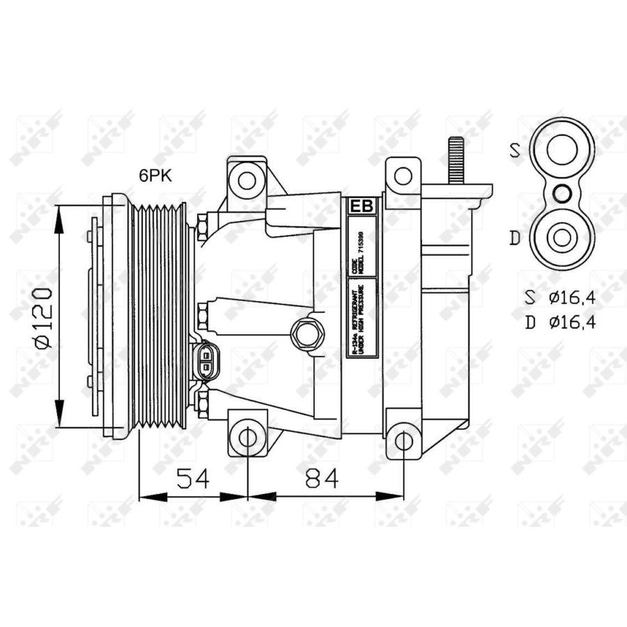 Compressore aria condizionata NRF 32484G