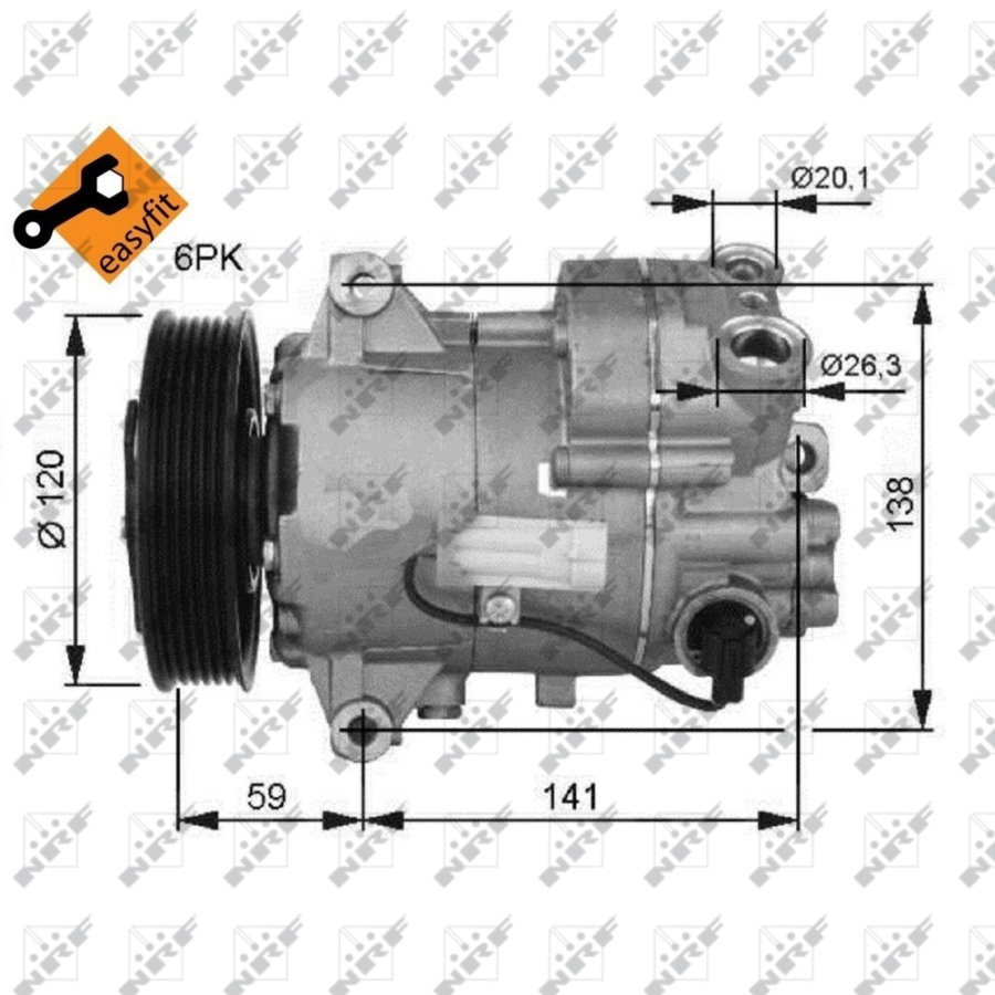 Compressore aria condizionata NRF 32487G EASY FIT