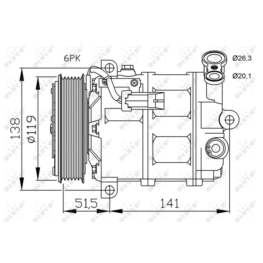 Compressore aria condizionata NRF 32499G