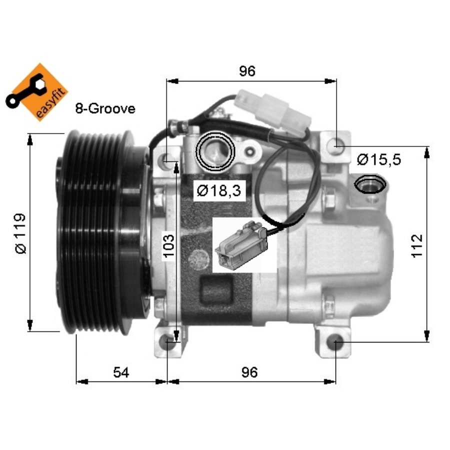 Compressore aria condizionata NRF 32688G EASY FIT