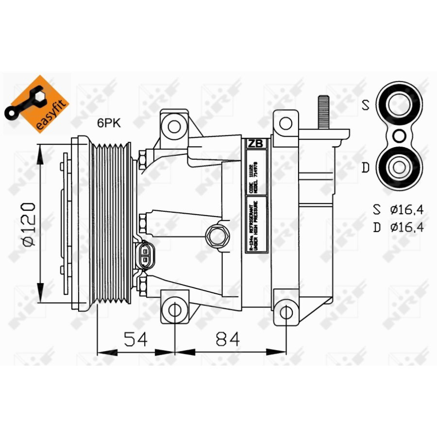 Compressore aria condizionata NRF 32220G EASY FIT