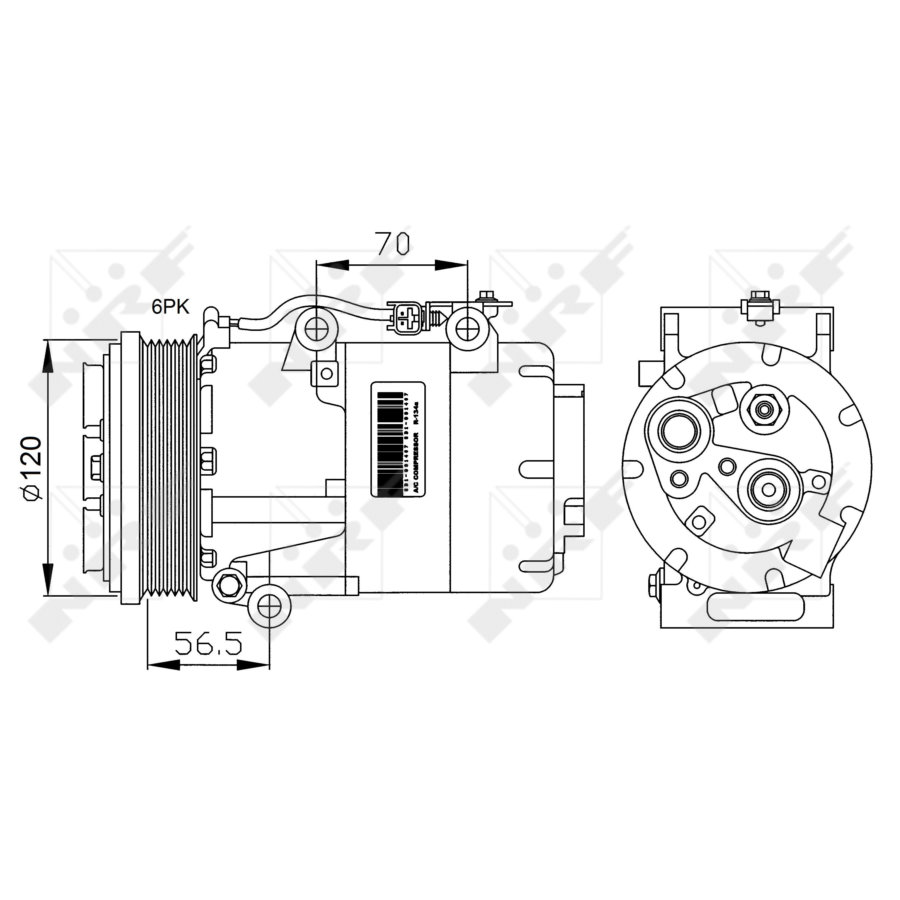 Compressore aria condizionata NRF 32250G EASY FIT