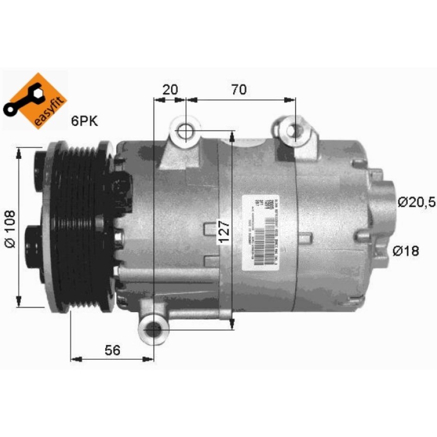 Compressore aria condizionata NRF 32403G EASY FIT
