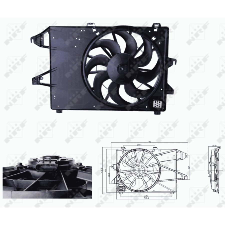 Ventola di raffreddamento motore NRF 47679