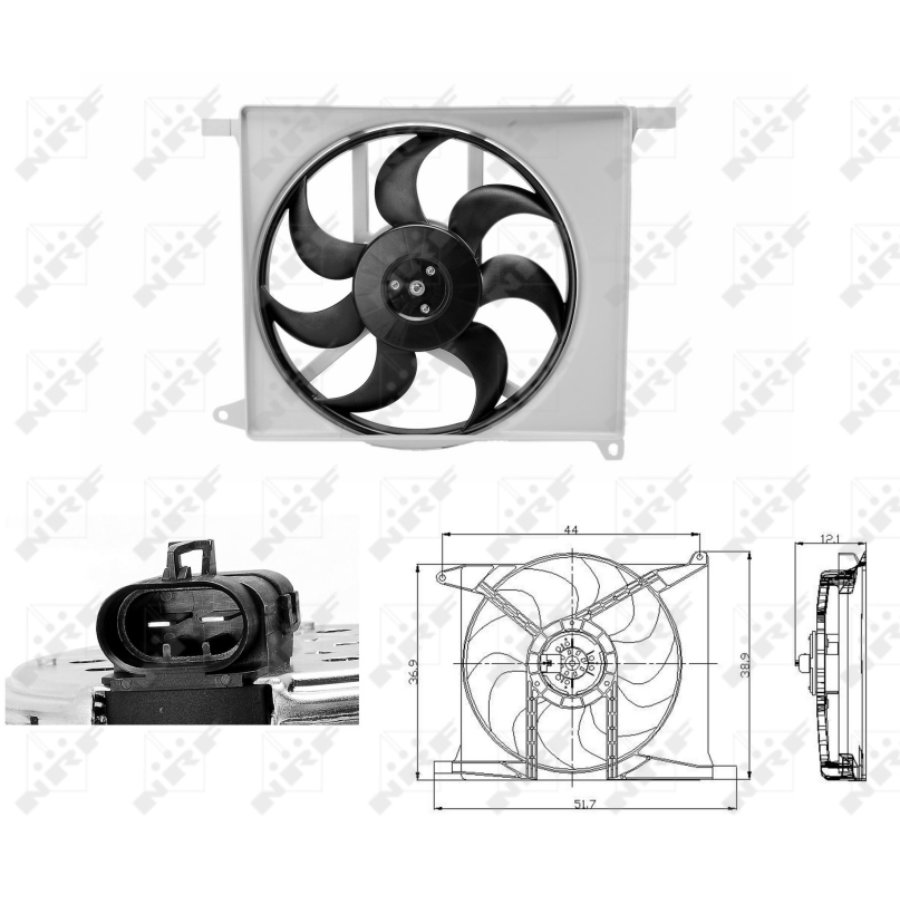 Ventola di raffreddamento motore NRF 47686