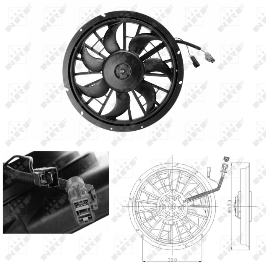 TOPRAN Ventola Raffreddamento Motore 107 722 - Ricambio Elettrico Per Passat, Sharan, Alhambra - 5