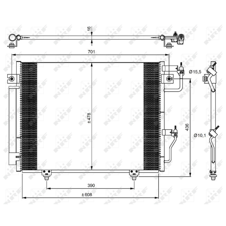 Condensatore con essiccatore NRF 350049 EASY FIT