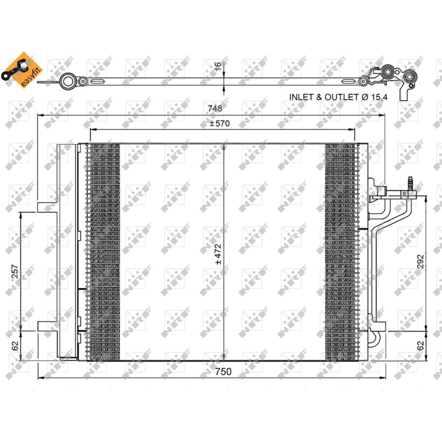 Condensatore con essiccatore NRF 350052 EASY FIT
