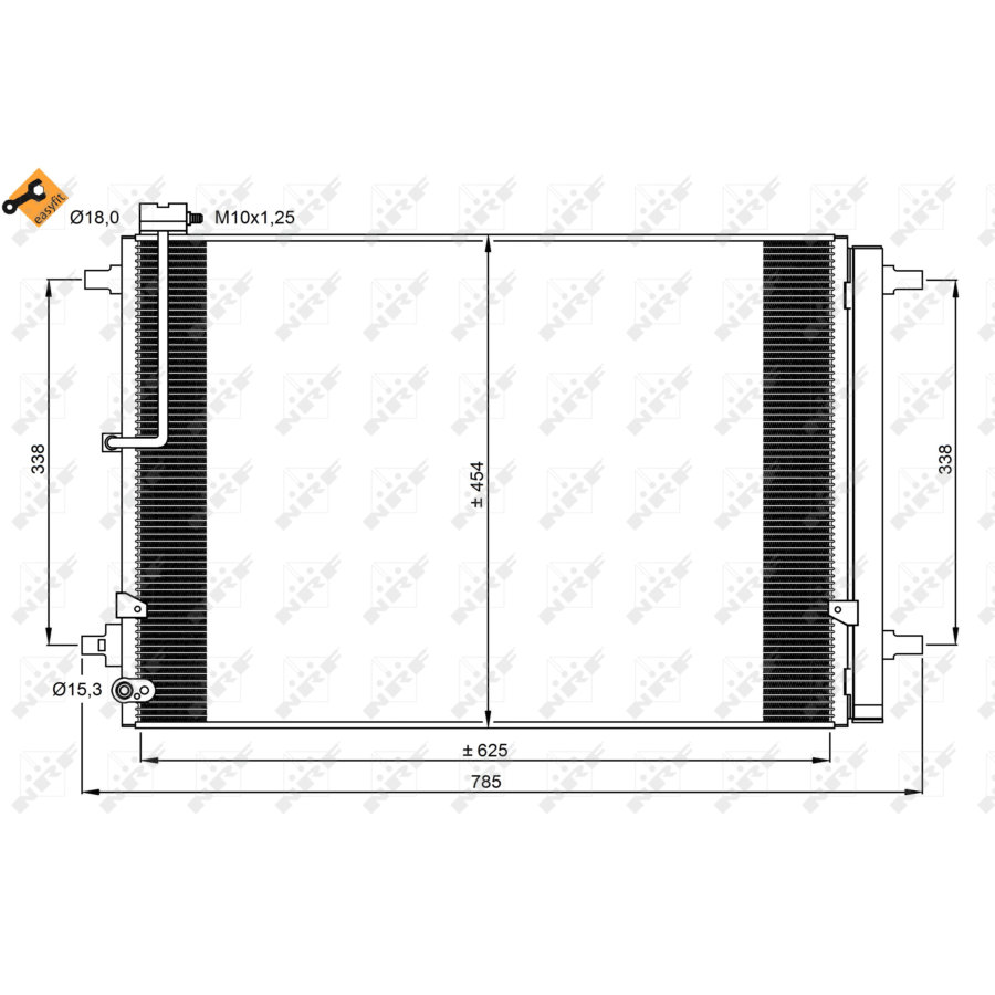 Condensatore con essiccatore NRF 350059 EASY FIT
