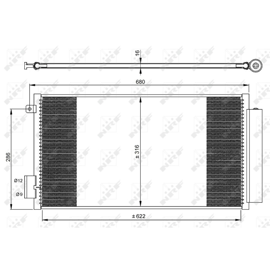 Condensatore con essiccatore NRF 350061 EASY FIT