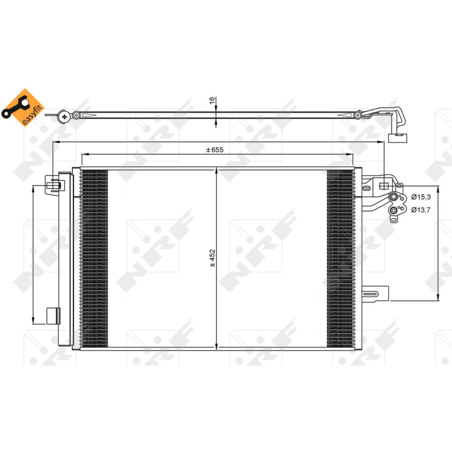 Condensatore con essiccatore NRF 350064 EASY FIT