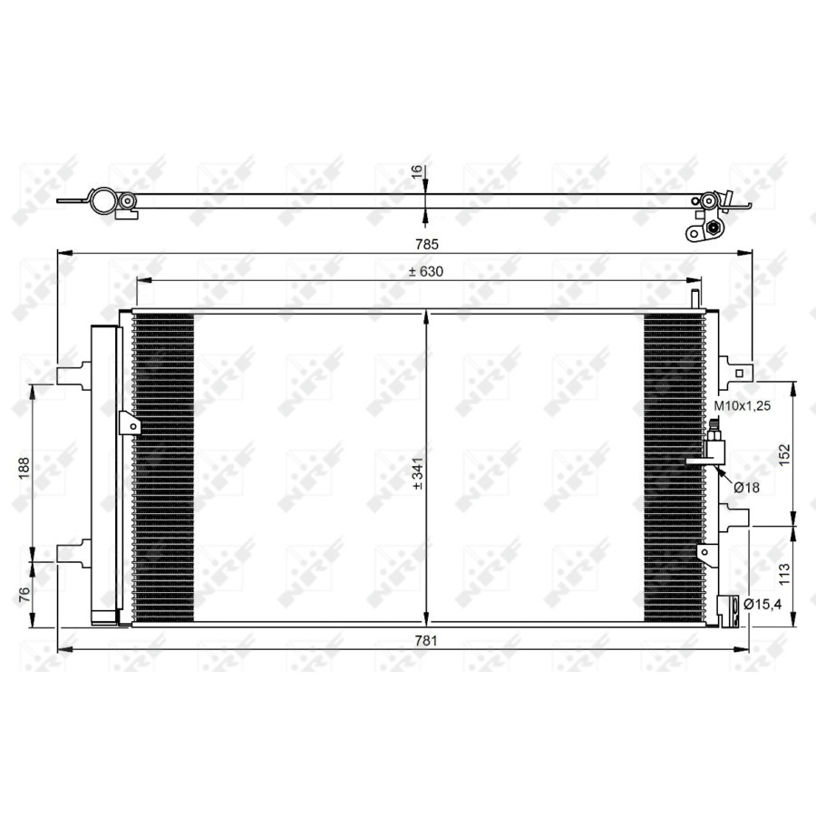 Condensatore con essiccatore NRF 350069 EASY FIT