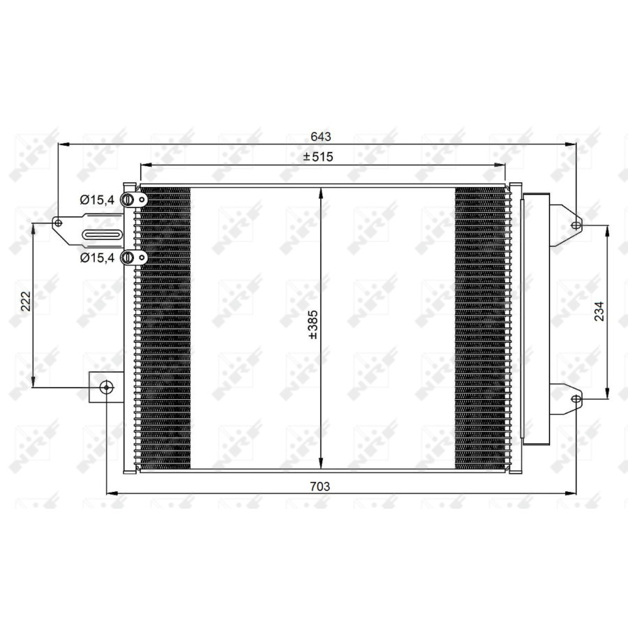 Condensatore con essiccatore NRF 350070 EASY FIT