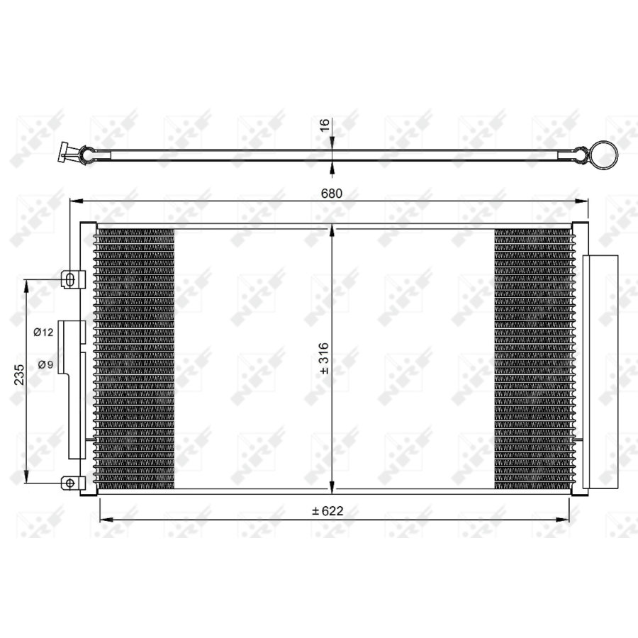 Condensatore con essiccatore NRF 350071 EASY FIT