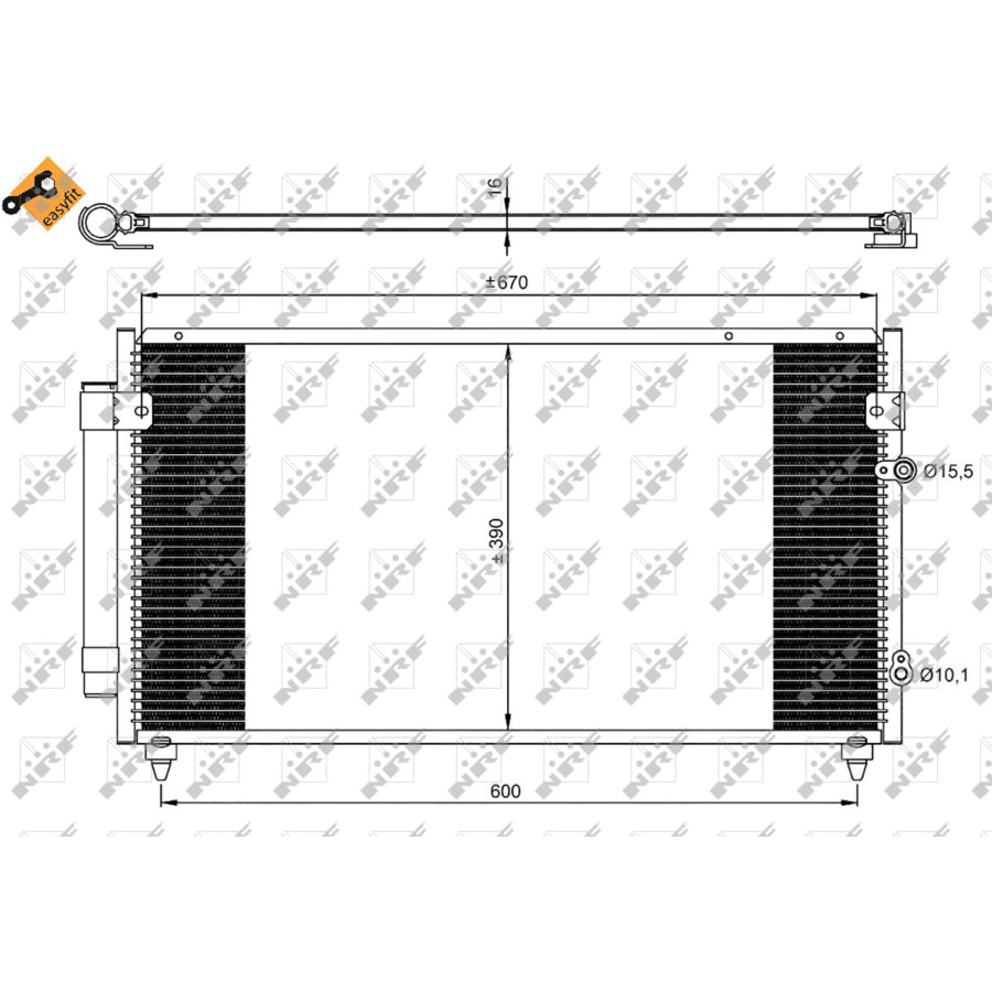 Condensatore con essiccatore NRF 350072 EASY FIT