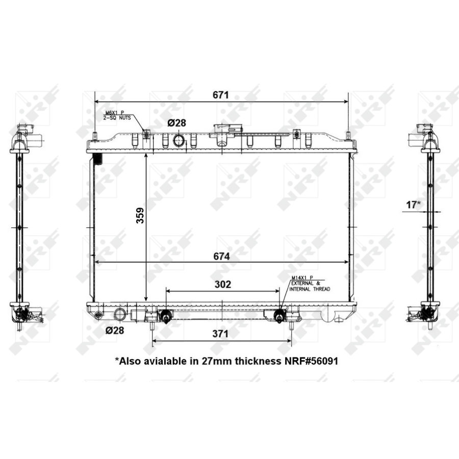 Radiatore NRF 56090 EASY FIT