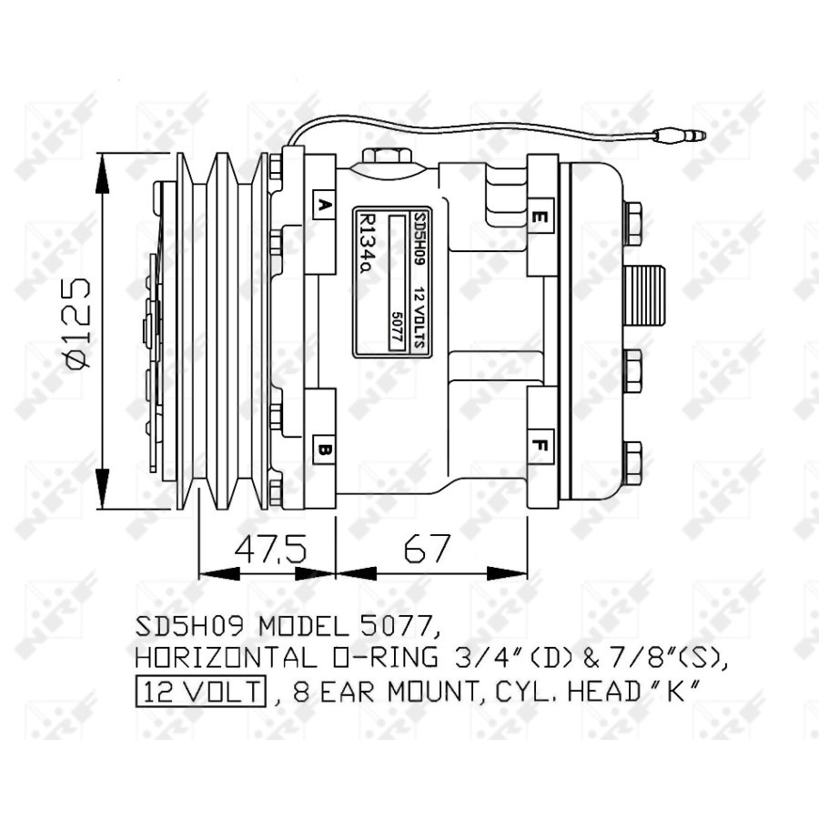 Compressore aria condizionata NRF 32806G