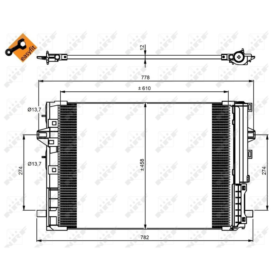 Condensatore con essiccatore NRF 350081 EASY FIT