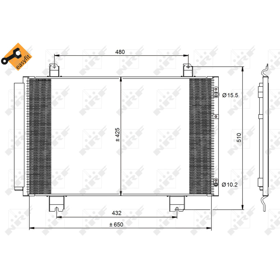 Condensatore con essiccatore NRF 350092 EASY FIT