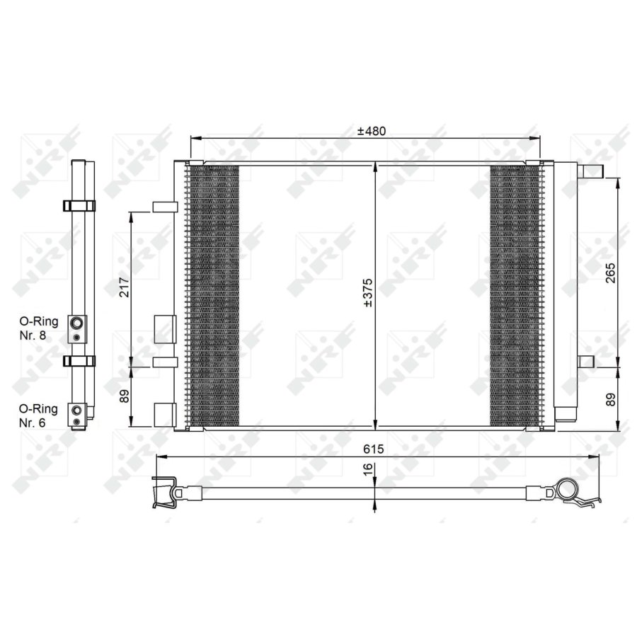 Condensatore con essiccatore NRF 350095 EASY FIT
