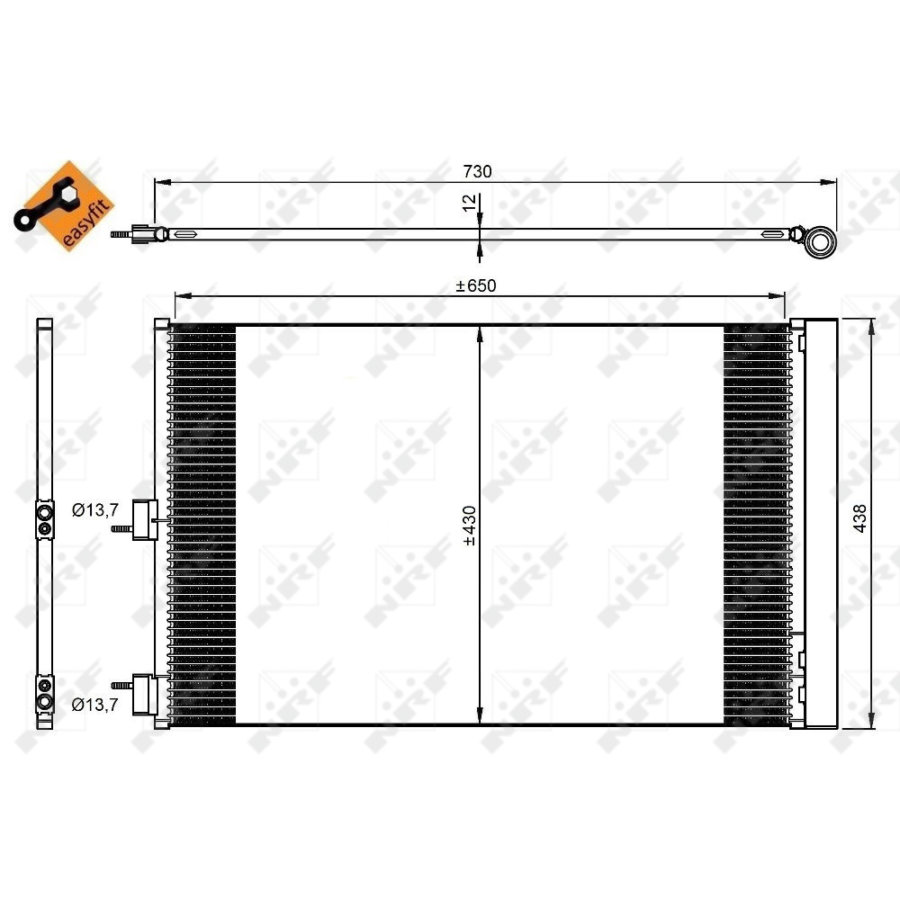 Condensatore con essiccatore NRF 350206 EASY FIT