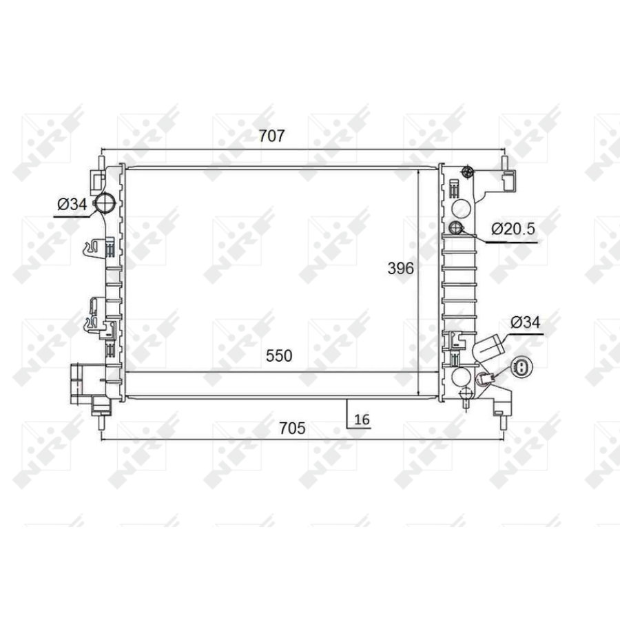 Radiatore NRF 58504