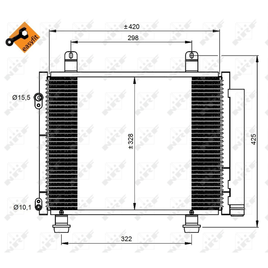 Condensatore con essiccatore NRF 350208 EASY FIT